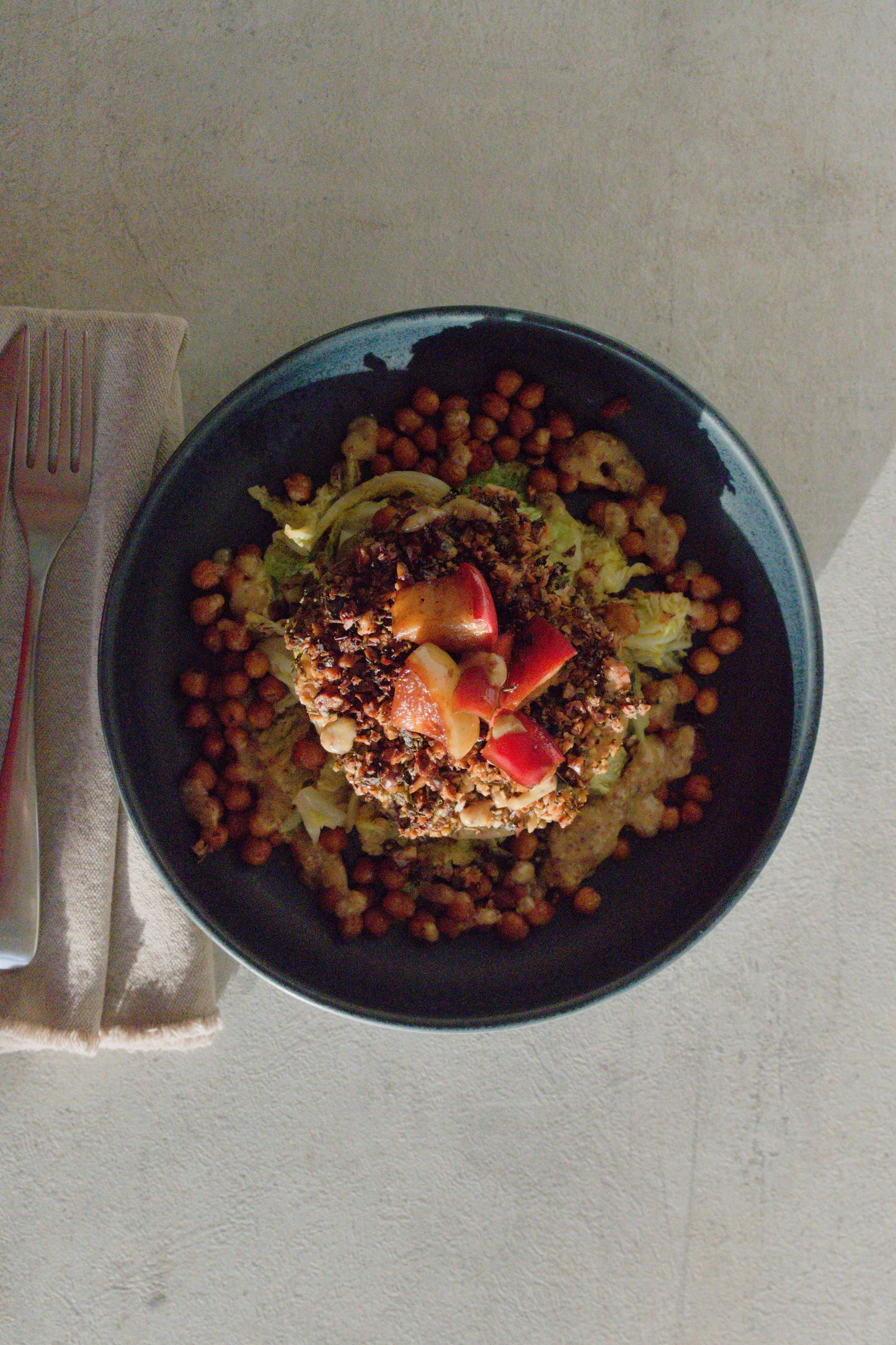 Celeriac "Steaks" with Walnut-Herb Crust & Apple Compote