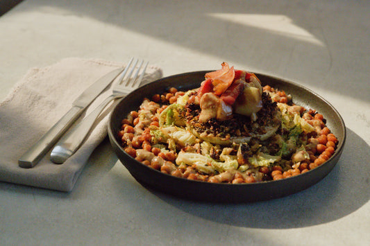 Celeriac "Steaks" with Walnut-Herb Crust & Apple Compote