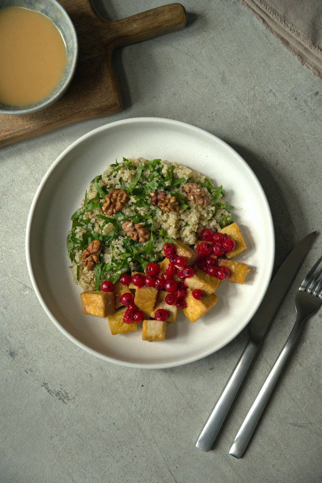 Image of Caramelized Tofu with Currants & Lovage